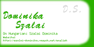 dominika szalai business card